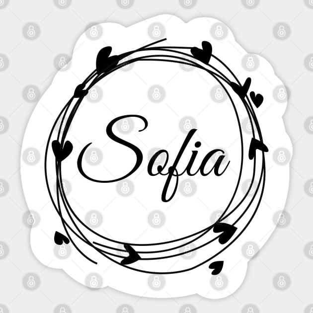 Sofia name cute design Sticker by BrightLightArts